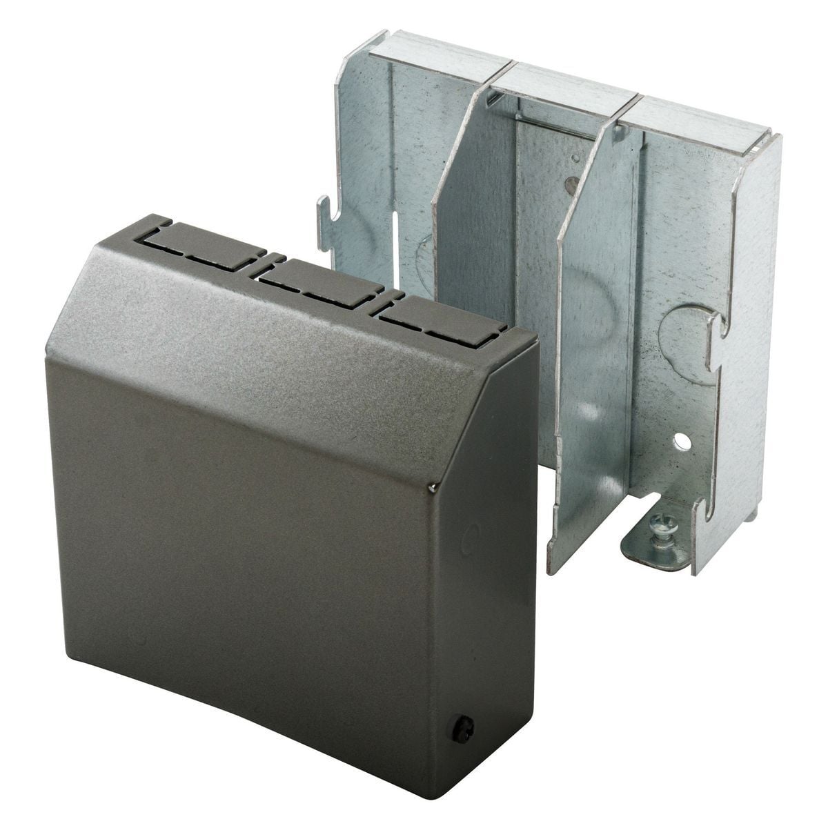 FloorTrak PRO, On Floor Wall Feed Kit,  Low Profile, Knockouts for Raceway, Dark Gray