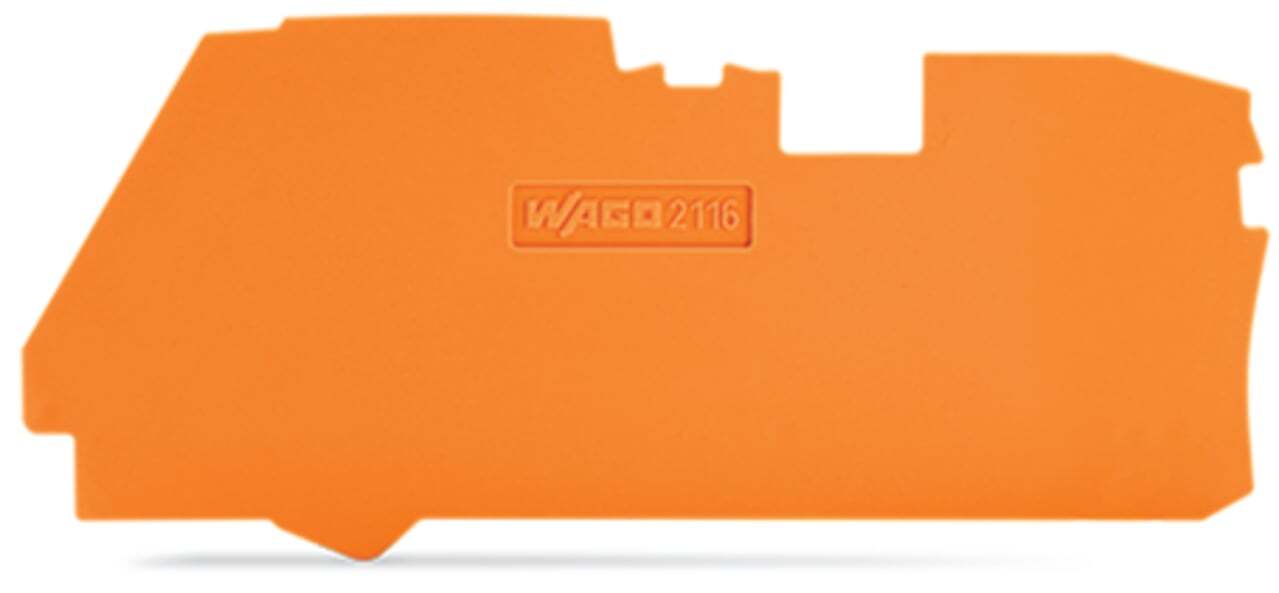 End and intermediate plate; 1 mm thick; orange