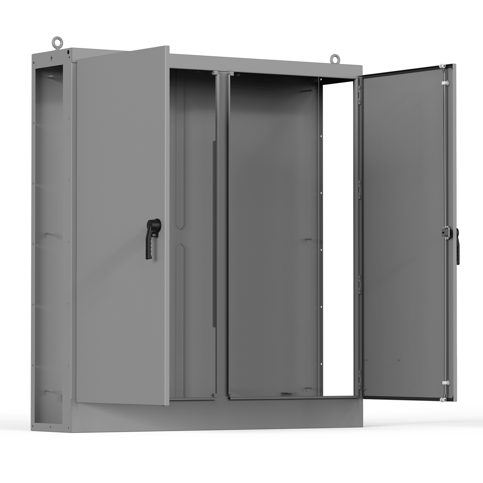 Universal Free-Stand Both Sides Open, 84.13x77.99x18.11, Gray, Steel