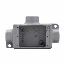 Eaton Crouse-Hinds series Condulet FSC device box, Shallow, Feraloy iron alloy, Single-gang, T shape, 1/2"