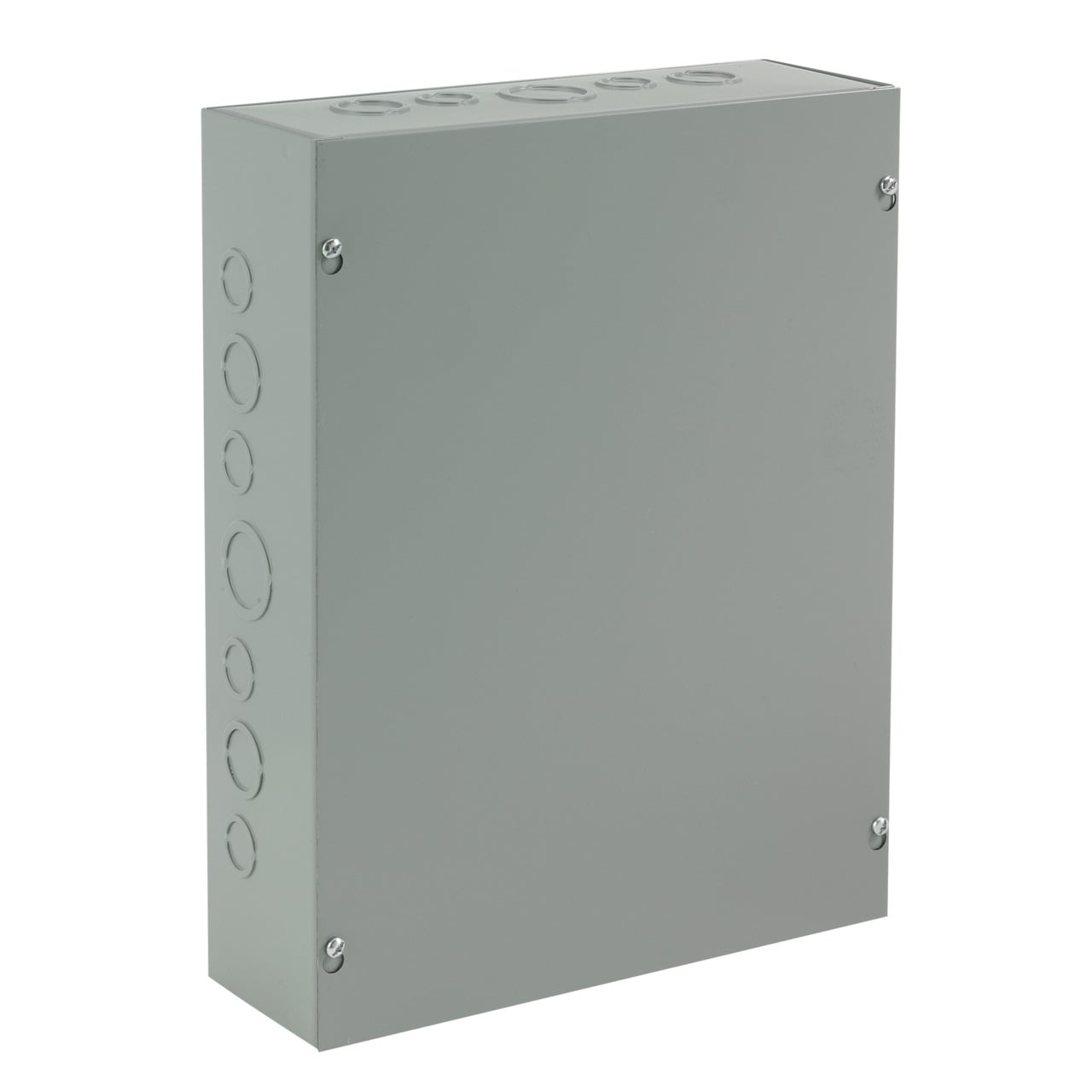 Screw-Cover Enclosure Type 1 with Knockouts, 18x18x6, Gray, Steel