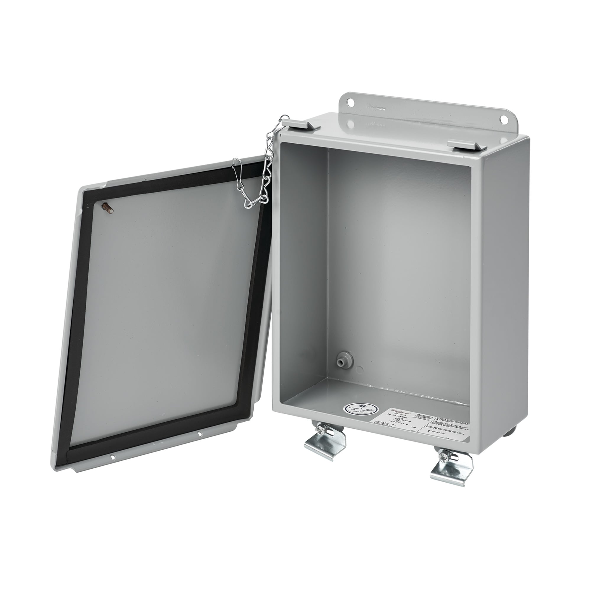 Lift-Off Clamp Cover Enclosure Type 12, 8.00x6.00x3.50, Gray, Mild Steel