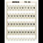 WMB marking card; as card; MARKED; 1 ... 50 (2x); not stretchable; Horizontal marking; snap-on type; white