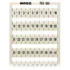 WMB marking card; as card; MARKED; 1 ... 50 (2x); not stretchable; Horizontal marking; snap-on type; white