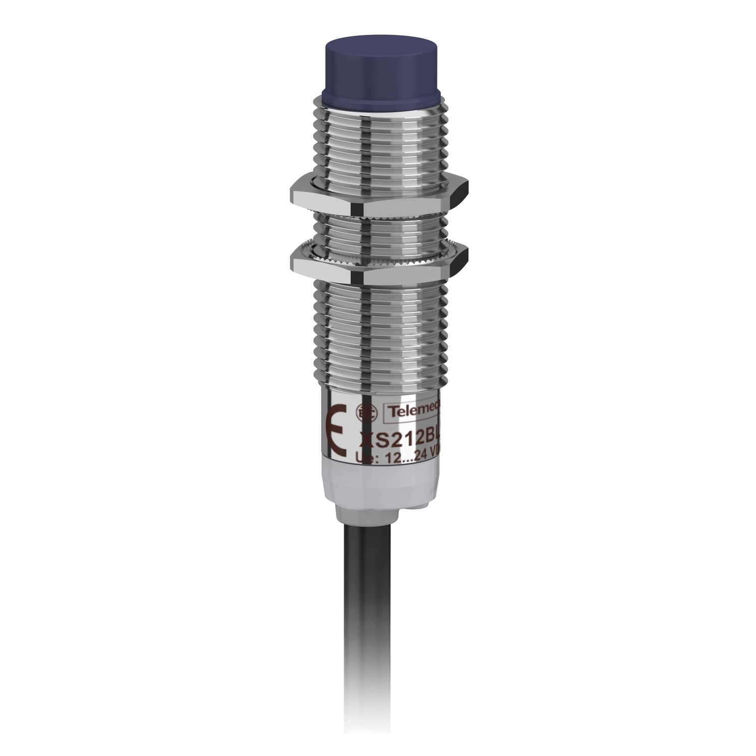 inductive sensor XS2 M12, L44mm, brass, Sn4mm, 12..24VDC, cable 2m