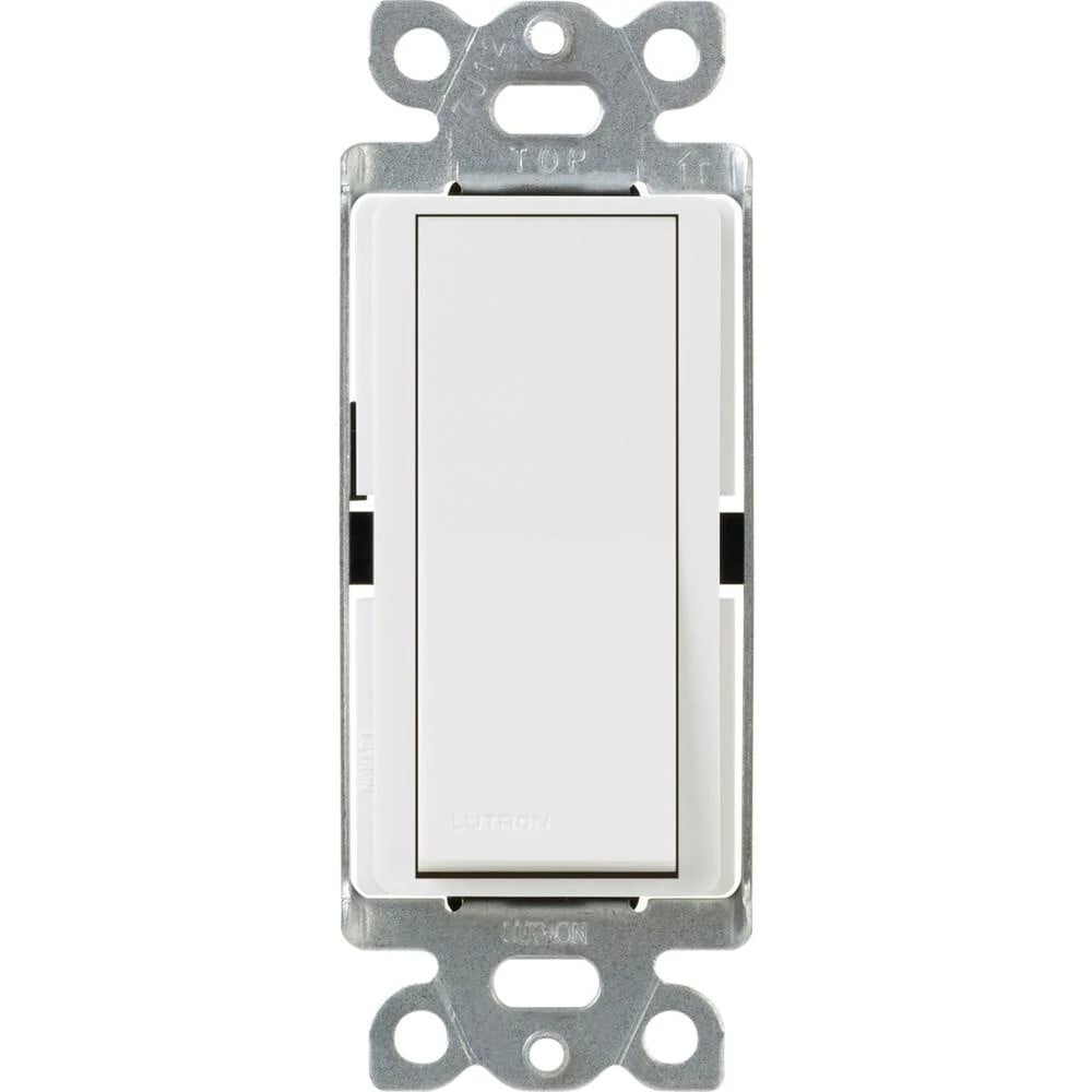 Lutron Claro 15 Amp, Single-Pole On/Off Rocker Switch with Locator Light, White