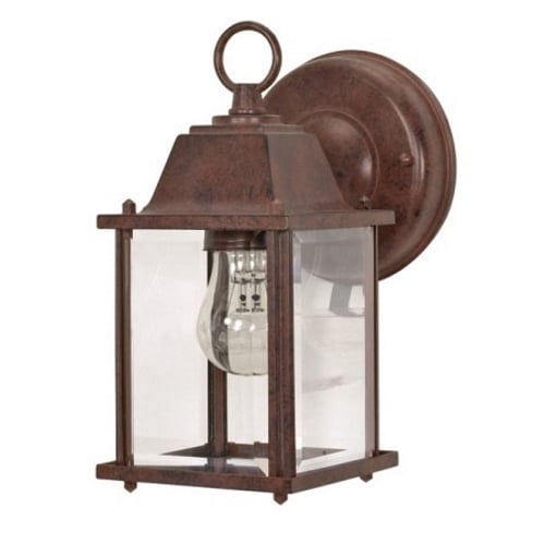 1 Light - 9 - Wall Lantern - Cube Lantern w/ Clear Beveled Glass - Old Bronze