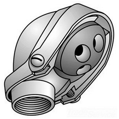 OZ-Gedney Type 17 Service Entrance Head, 4 IN Hub, Length: 8 IN, 12-1/2 IN Width, 8-5/16 IN Height, Malleable Or Ductile Iron, Phenolic Insulator, Finish: Hot Dip Or Mechanically Galvanized, Connection: Threaded, 4 X 1-3/4 IN, 2 X 1-1/8 IN Insulat