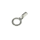 Non-Insulated Ring Terminal, Length 1.10 Inches, Width .59 Inches, Bolt Hole 3/8 Inch, Wire Range #12-#10 AWG, Copper, Tin Plated