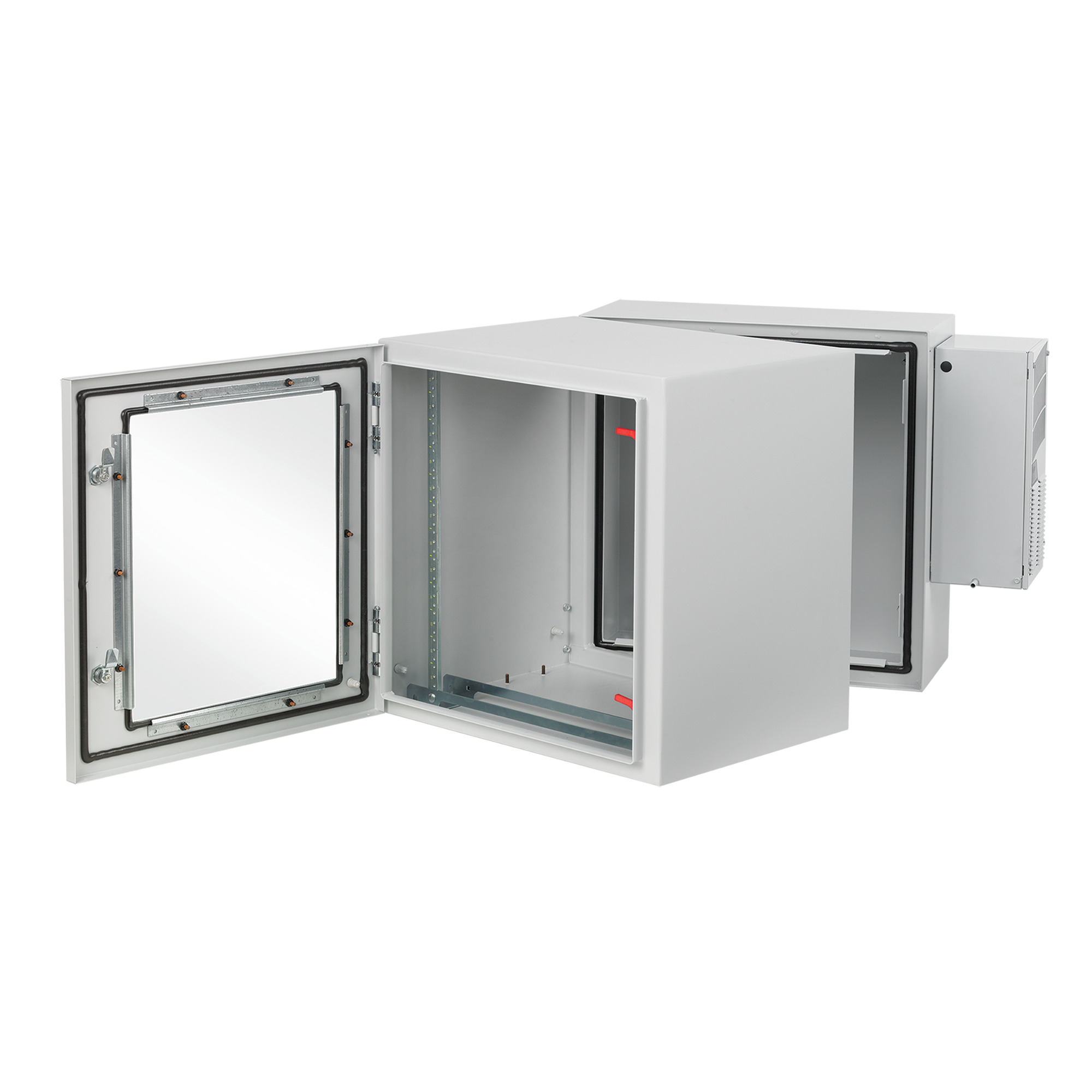 ProTek Double-Hinge Window AC Type 4 12, 24.09x23.62x27.95, Lt Gray, Steel