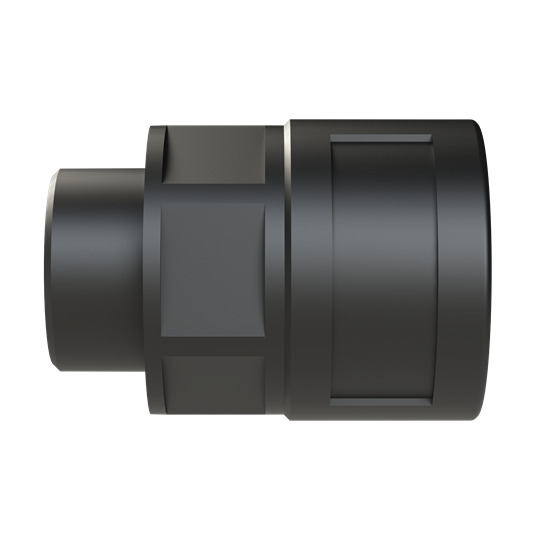 PMAFIX Straight Black Connector with Universal Safety Clip, Material - Polyamide 6, Thread Type - Metric, Thread Size -M25x1.5, Conduit Size NW - 23