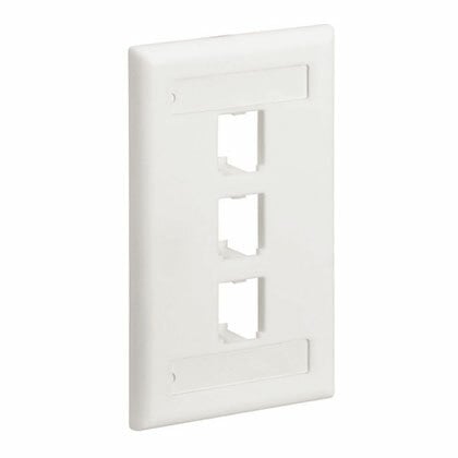 Faceplate, 3 Port, Single Gang, Classic,