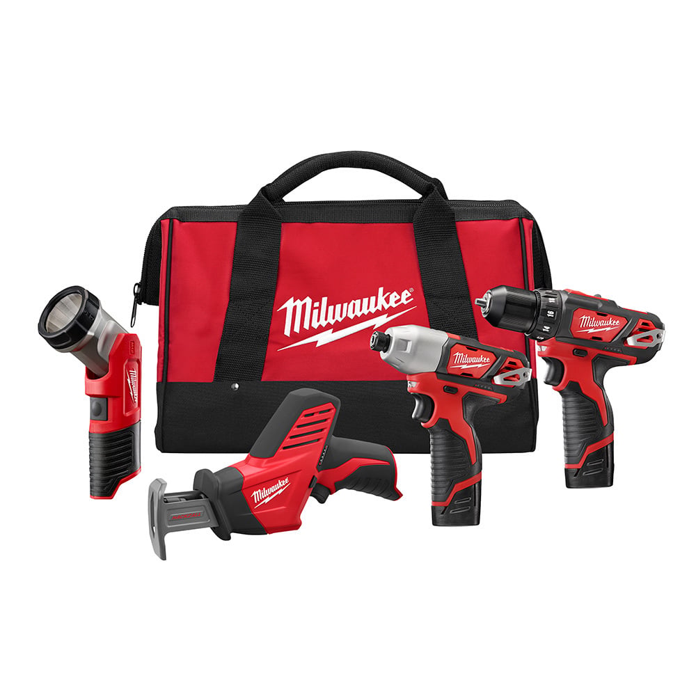 M12 Cordless Lithium-Ion 4 Tool Combo Kit