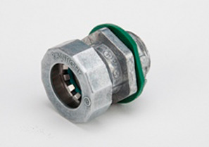 Bridgeport Fittings Mighty-Seal 1/2 inch EMT Connectors are used to connect a 1/2 inch EMT raceway to a box, device or enclosure.  The 250MSRT 1/2 inch Mighty-Seal connector is UL listed for use in wet locations. Raintight. Patented