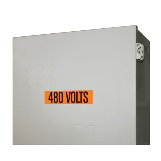 Conduit and Voltage Marker Cards - Vinyl, , Legend 120 VOLTS, Character height 5/16 inches.