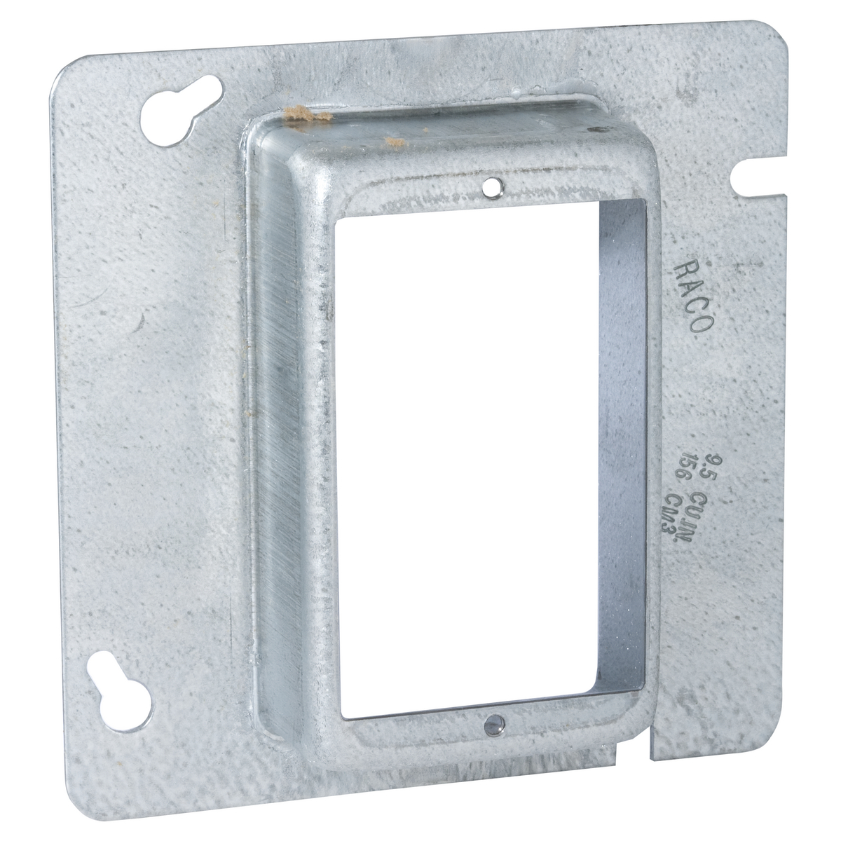 4-11/16 In. Square Single Device and Tile Covers, Raised 1-1/4 In.