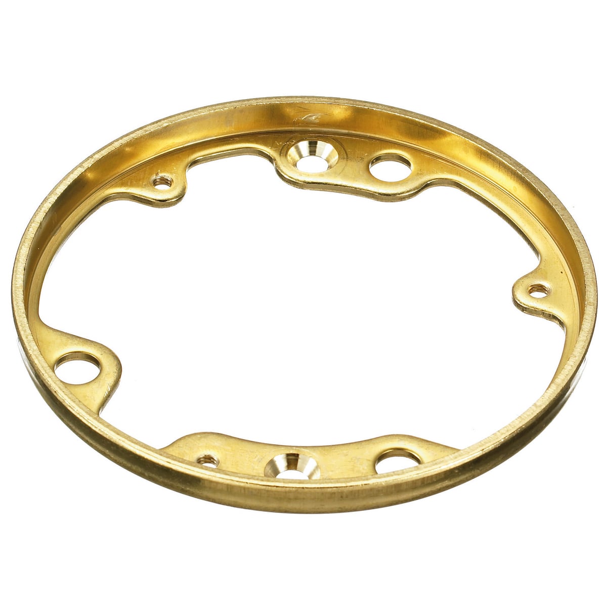 Flush Concrete Floor Box Series, 1-Gang Cover Flange, Round, Brass