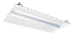 OBS74348 Volumetric Troffer 2A, 35 Watts, 120 177V, 0 10V Dimmable, 80+ CRI,4000K, 2x4, white finish