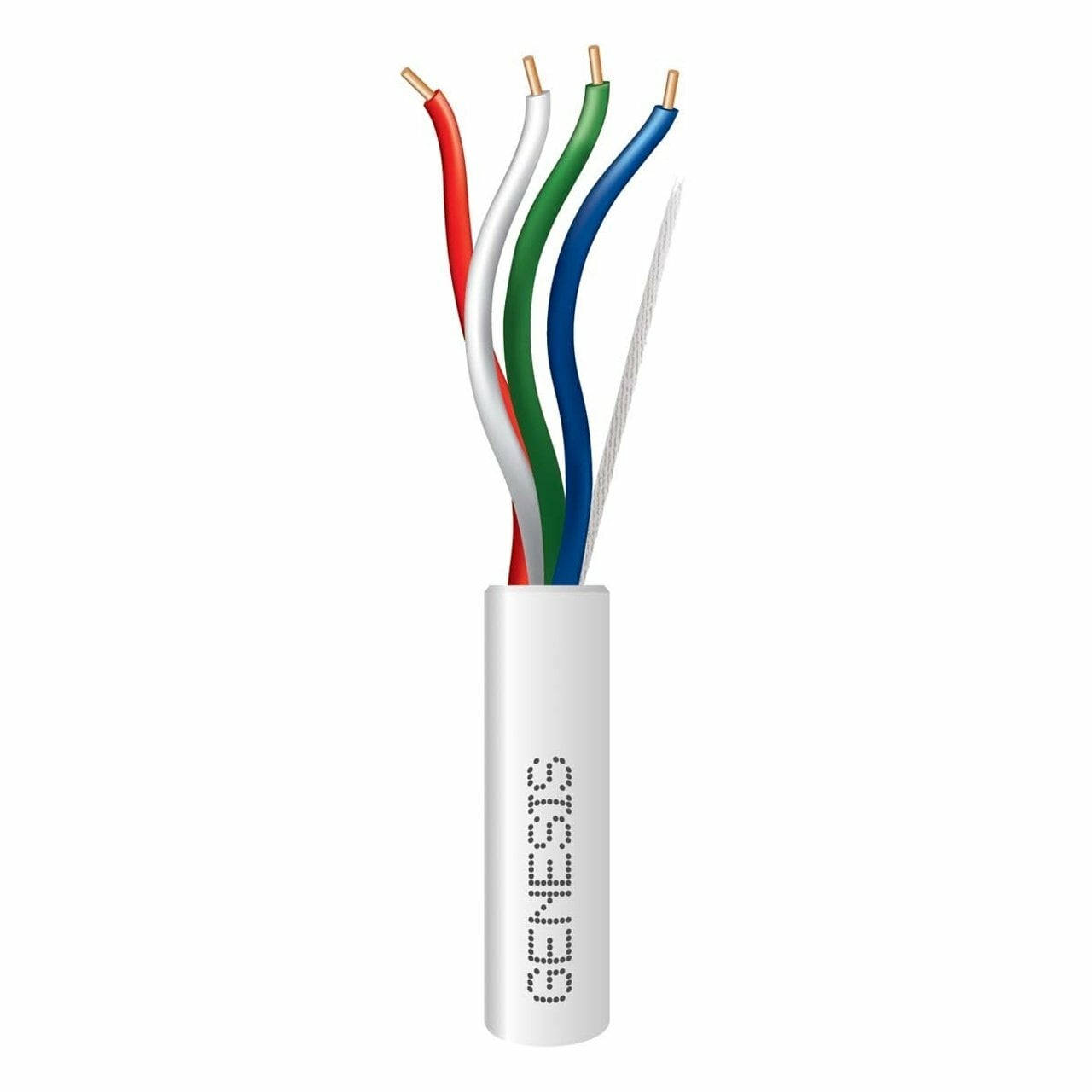 18/4 SOLID THERMOSTAT CABLE - 4 X 250 FT REEL - WHITE