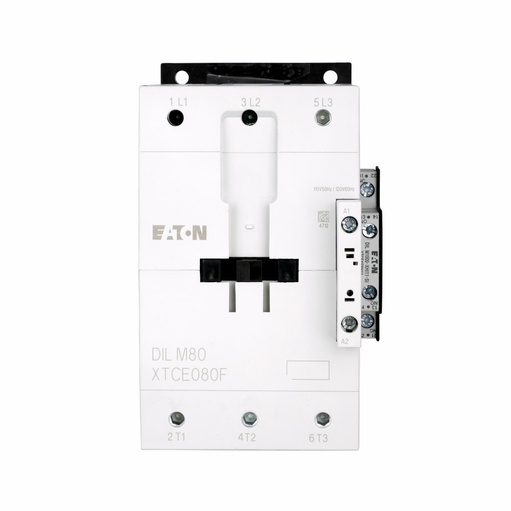 Eaton XT IEC contactor, 95A, 415 Vac, 50 Hz,  480 Vac, 60 Hz, 0NO-0NC, 95A, Frame F, 90 mm, 50-60 Hz, 40,  50,  100,  125 hp (3PH @200, 230, 460, 575 V), Three-pole, Non-reversing, , Screw terminals, FVNR