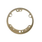 Tile Trim Ring, Brass, For use with Flush Service Floor Box, 100 Cubic Inches, Opening Diameter 5-5/32 Inches, Base Diameter 6-3/8 Inches, Depth 6 Inches, 3/4 Inch and 1 Inch Conduit Tapping, Plastic, For Power or Communications/Data