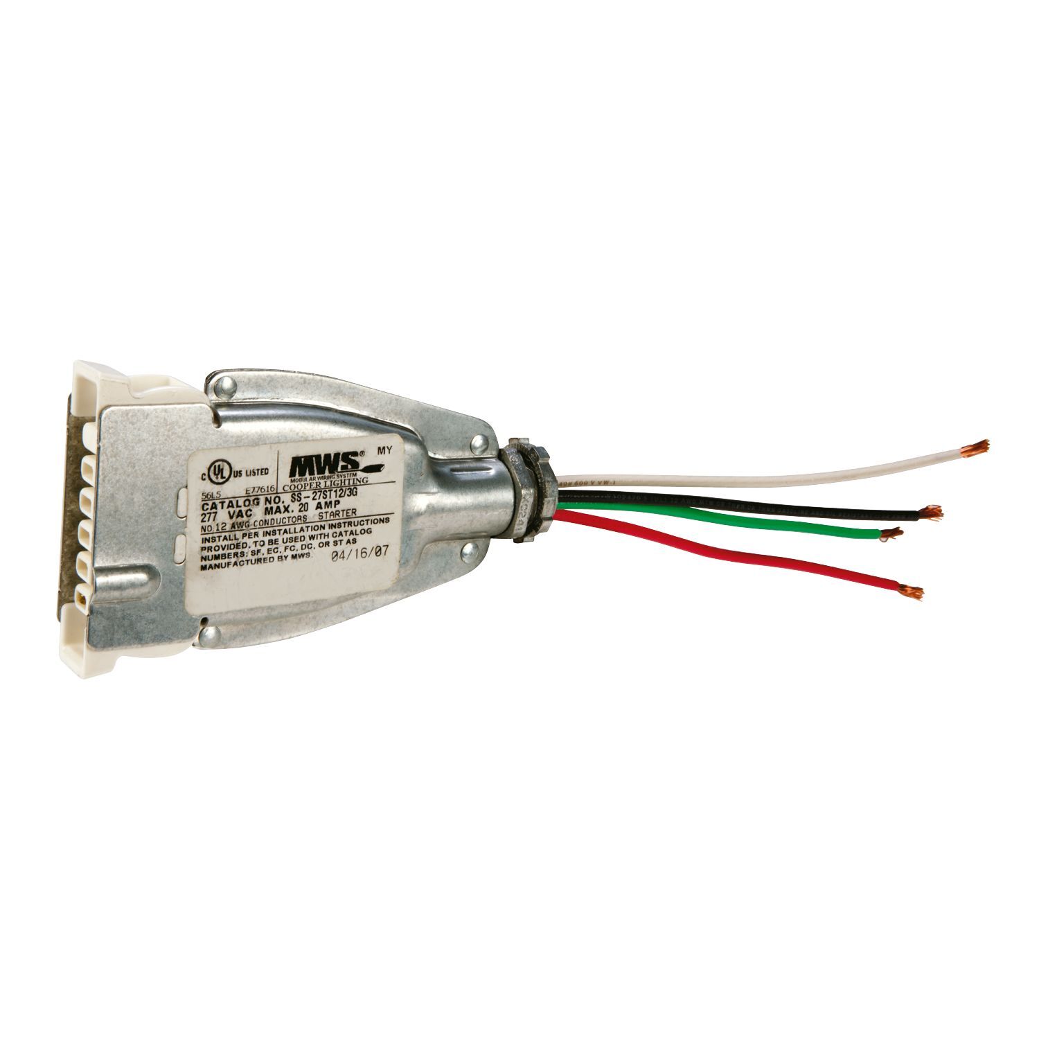 277V,Starter Cable,10, 2 Conductors Plus Ground