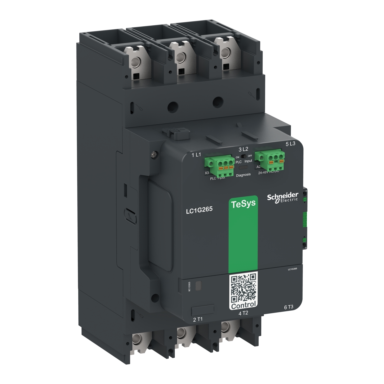 Contactor, high power, TeSys Giga, advanced version, AC-3, <= 440V, 500A, 3 pole/NO, 24-48VAC/DC coil