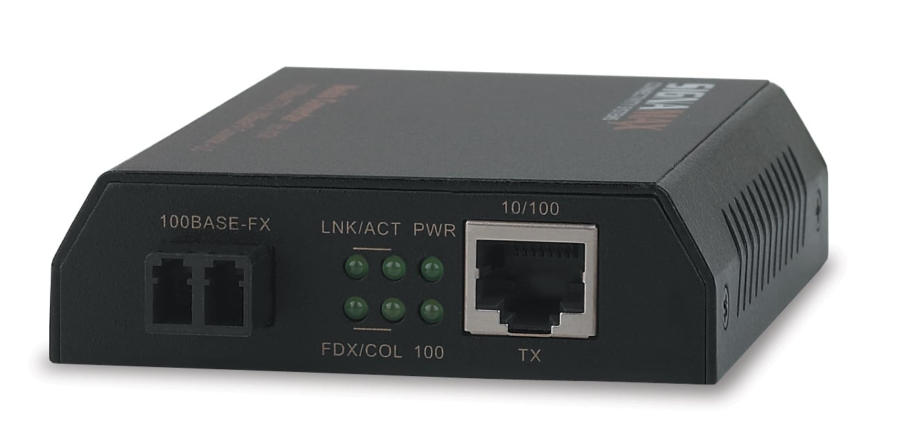 10/100TX to 100FX Media Converter LC/MM, 2 km