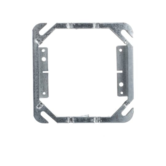 Two Gang Square-Cut Tile Wall Cover, 9 Cubic Inches, 4 Inch Square x 3/4 Inch Raised, Pre-Galvanized Steel, Square Corners Facilitate Tile Installation