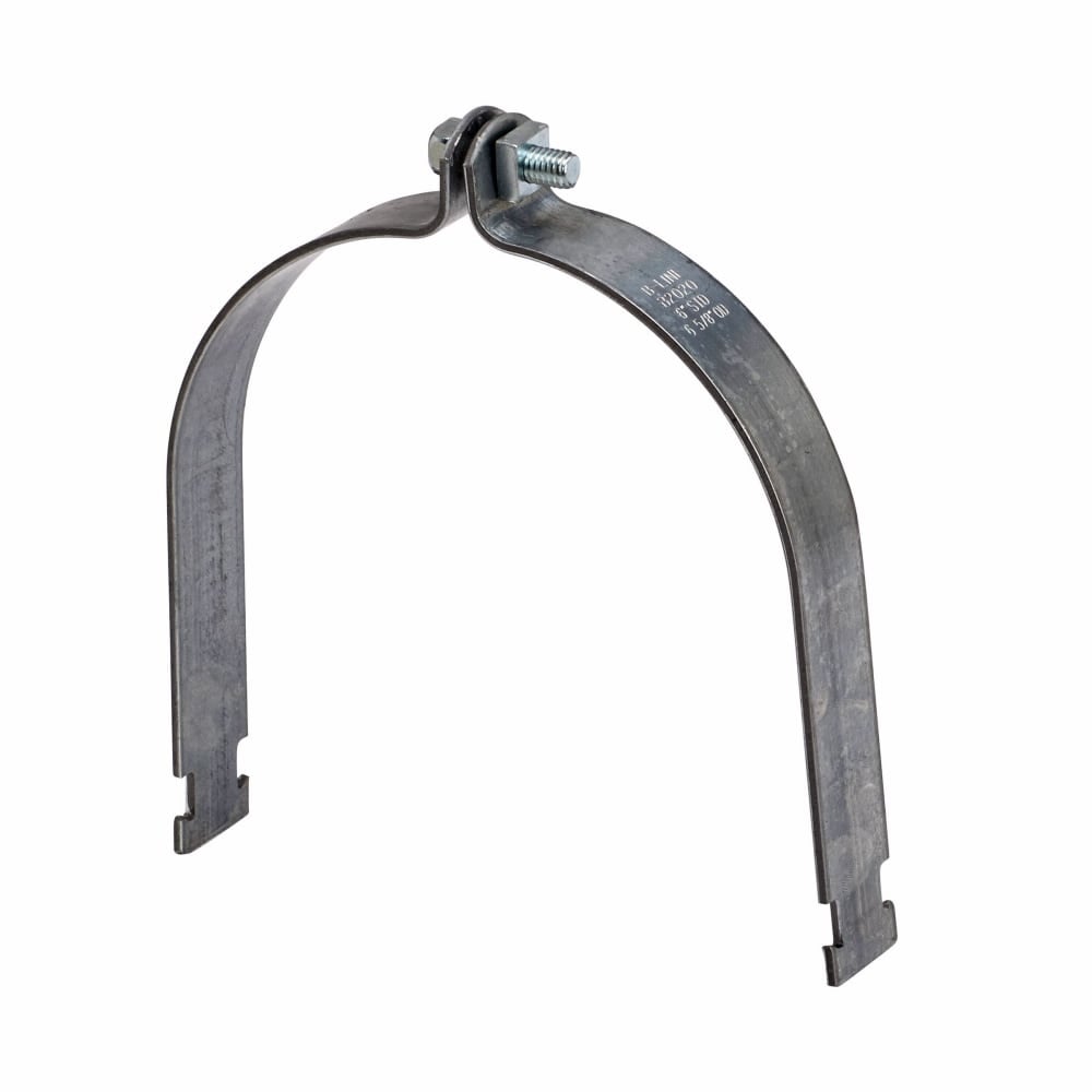 Eaton B-Line series O.D. pipe and conduit clamp, 0.1015" H x 6.7030" L x 1.25" W, Aluminum, 1000 Lbs load cap