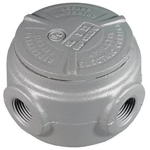 Conduit Body with Cover, 1 inch, Malleable Iron, Zinc Electroplated