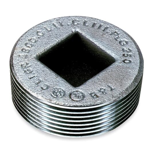 Recessed Plugs, Gray Iron, Threads (NPT) 2 Inch with Flush Head for Hazardous and Non Hazardous Locations