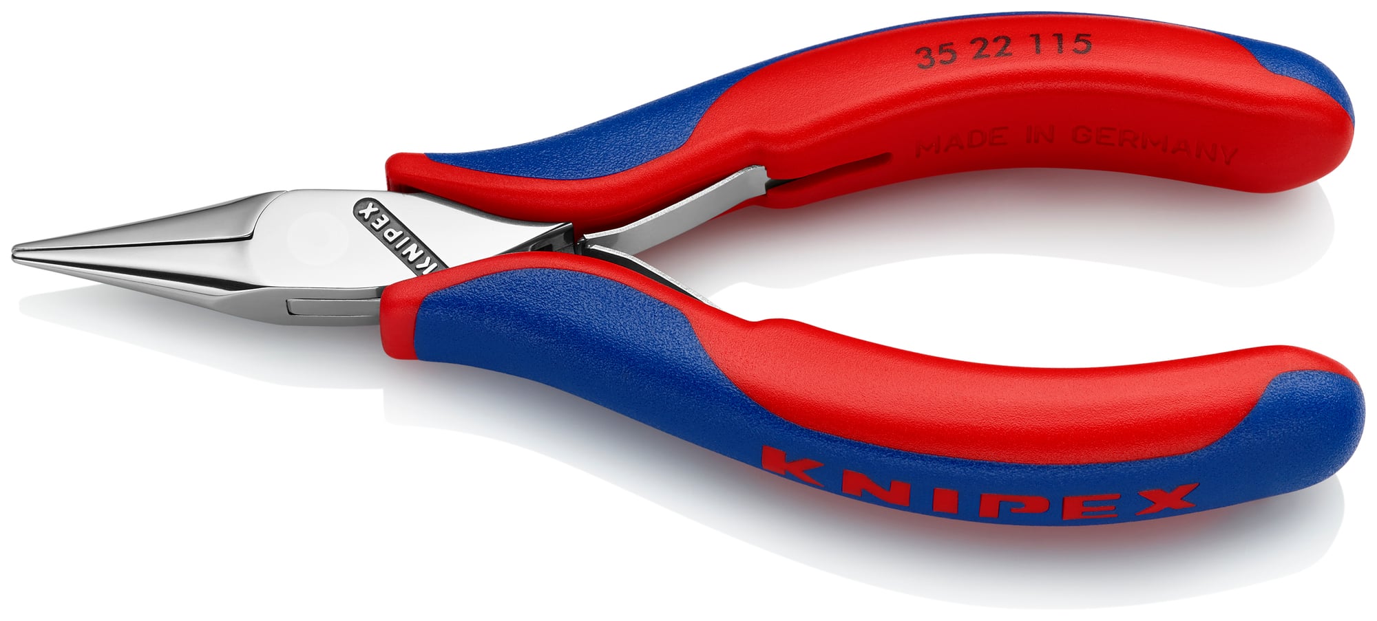 Electronics Pliers-Half Round Tips, 4 1/2 in., Multi-Component, Polished, Half-round Jaws
