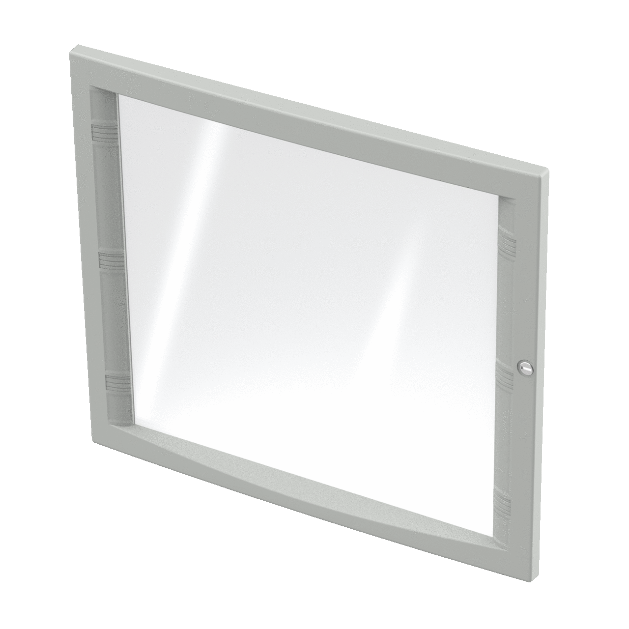 Concept Hinged Window Kit, fits 400x450mm, Lt. Gray, Aluminum
