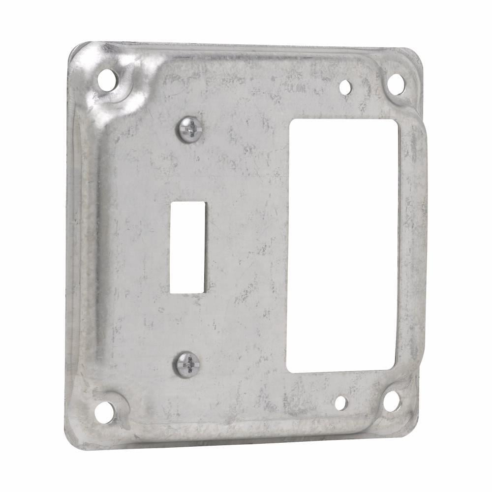 TP515 Thepitt Cover, 4 in L x 4 in W x 1/2 in D, Raised Surface Cover, Steel