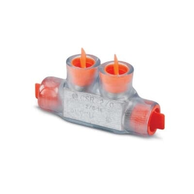 Aluminum Multi-Tap Encapsulated Splice One-Way Configuration - 2 Outlets, Wire Range #14-2/0, Screw Size 3/8 Hex