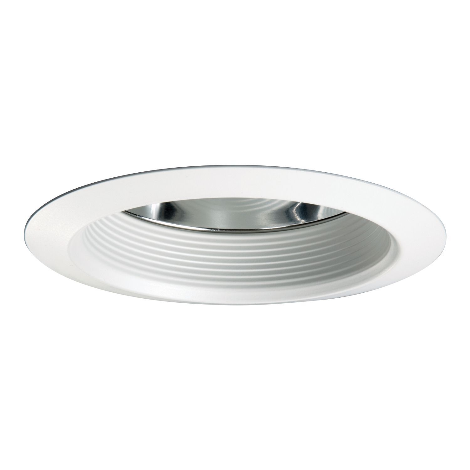 6" Trim Air-Tite Super Trim - Baffle White Trim, White Baffle, Clear Reflector