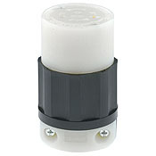 20 Amp, 480 Volt 3-Phase, NEMA L12-20R, 3P, 3W, Locking Connector, Industrial Grade, Non-Grounding - Black-White