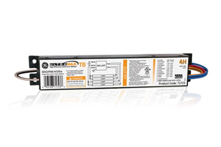 GE UltraMax, 50 Hz, High (1.18) Ballast Factor, Instant Start, 9.5 IN Length, 1.7 IN Width, 1.18 IN Height