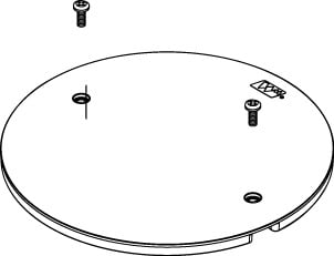 A/V POKE-THRU ABAND. PLATE BK