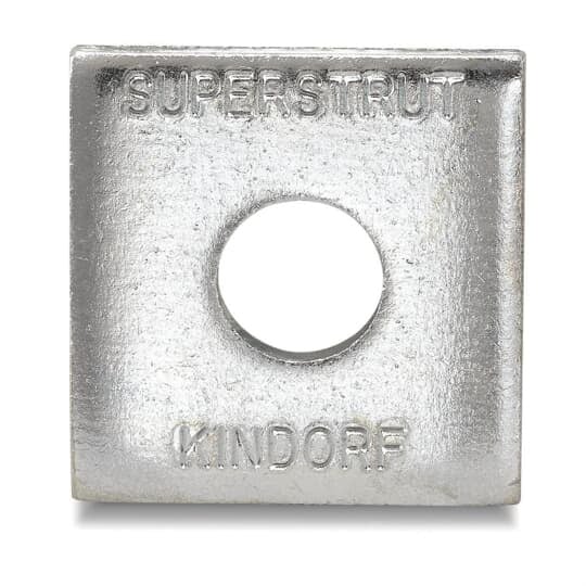 Washer, Located Square, Size 1-9/16 Inches x 1-9/16 Inches, Bolt Size 1/2 Inch, Electro-Galvanized Steel