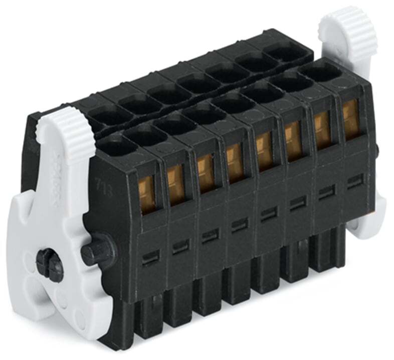 1-conductor female connector, 2-row; CAGE CLAMP; 1.5 mm; Pin spacing 3.5 mm; 28-pole; 100% protected against mismating; Levers; 1,50 mm; black