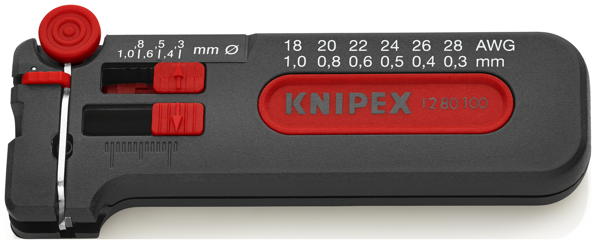 Mini Wire Stripper 18-28 AWG, 4 in., Bare Plastic