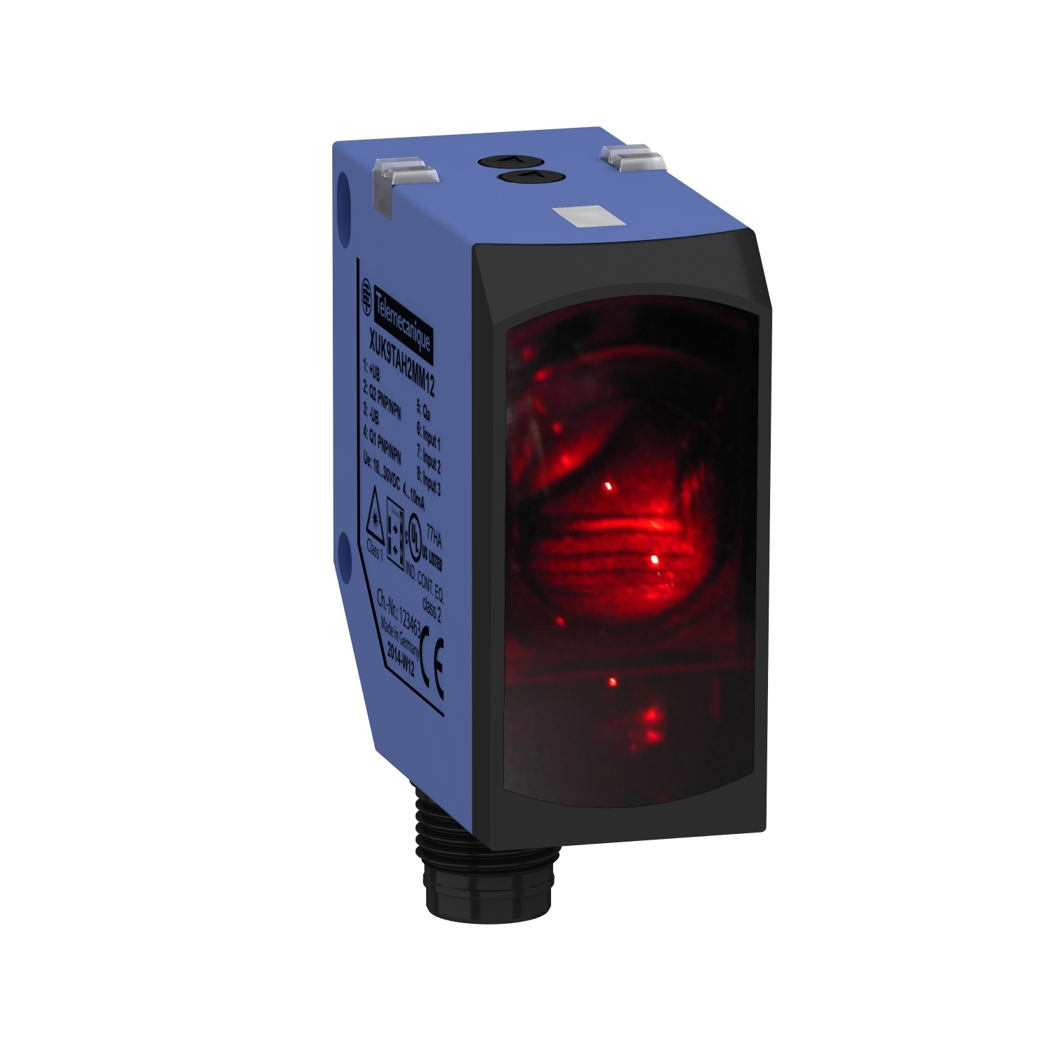 Photoelectric sensors XU, photo electric laser sensor, XUK, reflex, Sn 70 m, 2Q 1Qa 3IN, hoisting app