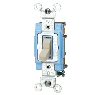 1203-LHI 3-Way Illuminated-OFF Self-Grounding Toggle Switch, 120 V AC, 15 A, 1/2 hp Power Rating