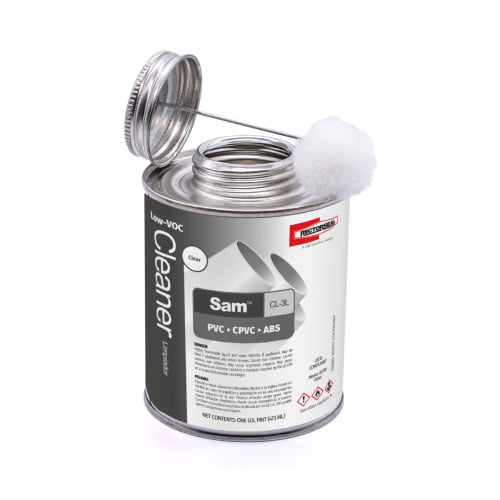 Sam CL-3L Low-VOC Cleaner for PVC, CPVC, and ABS, Clear, 1 Pint