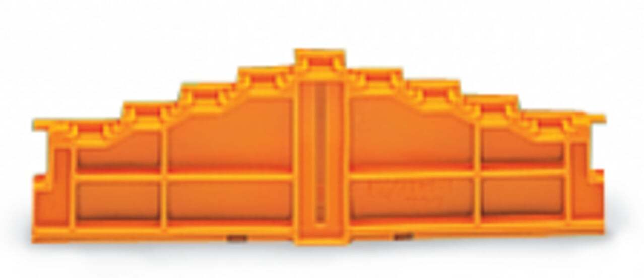 4-level end plate; plain; 7.62 mm thick; gray/gray