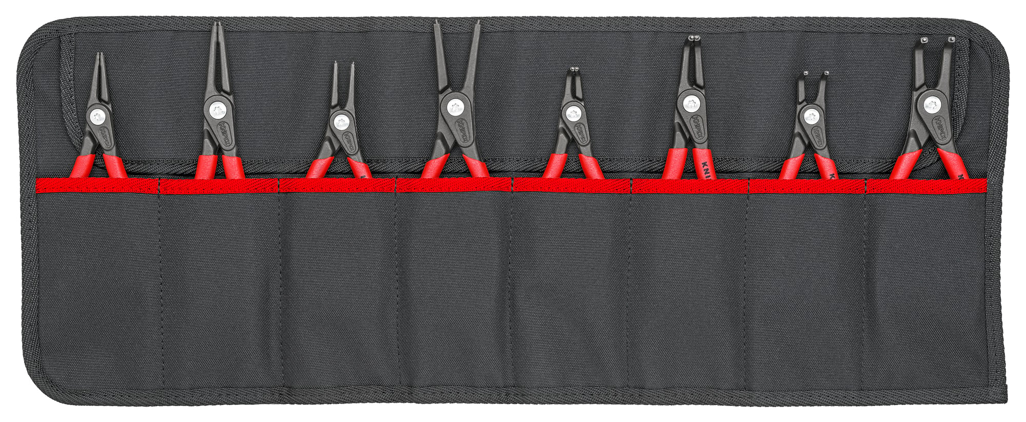8 Pc Precision Snap Ring Pliers Set in Tool Roll