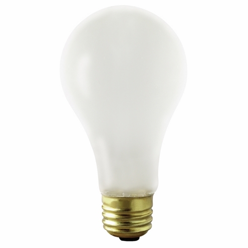 Incandescent Shatter Proof Lamp, Designation: 75A21/TF, 130 V, 75 WTT, A21 Shape, E26 Medium Base, Frosted, C-9 Filament, 2500 HR, Lumens: 700 LM Initial, 5-5/16 IN Length, 2-5/8 IN Diameter