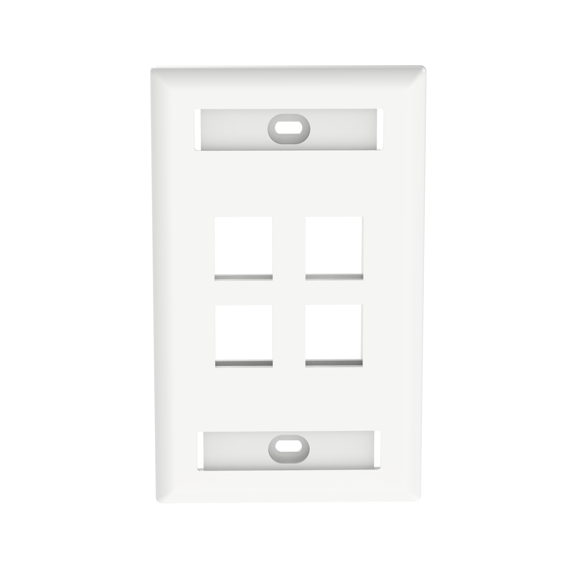 NK 4-port, single gang, flush mount vert